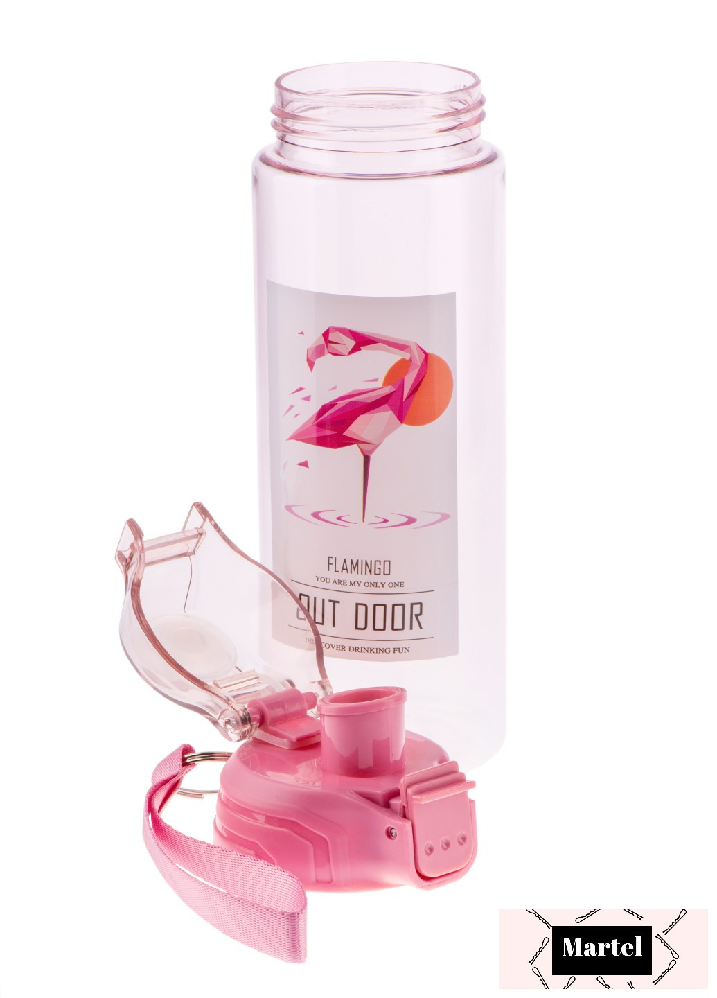 Спортивная бутылка для воды Molly, 600 мл Martel розовая