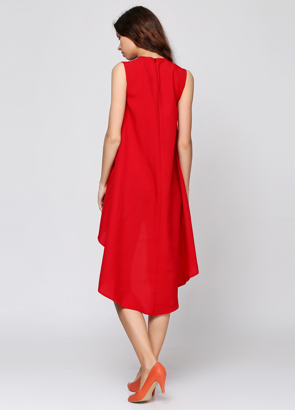 Красное кэжуал платье Podium однотонное