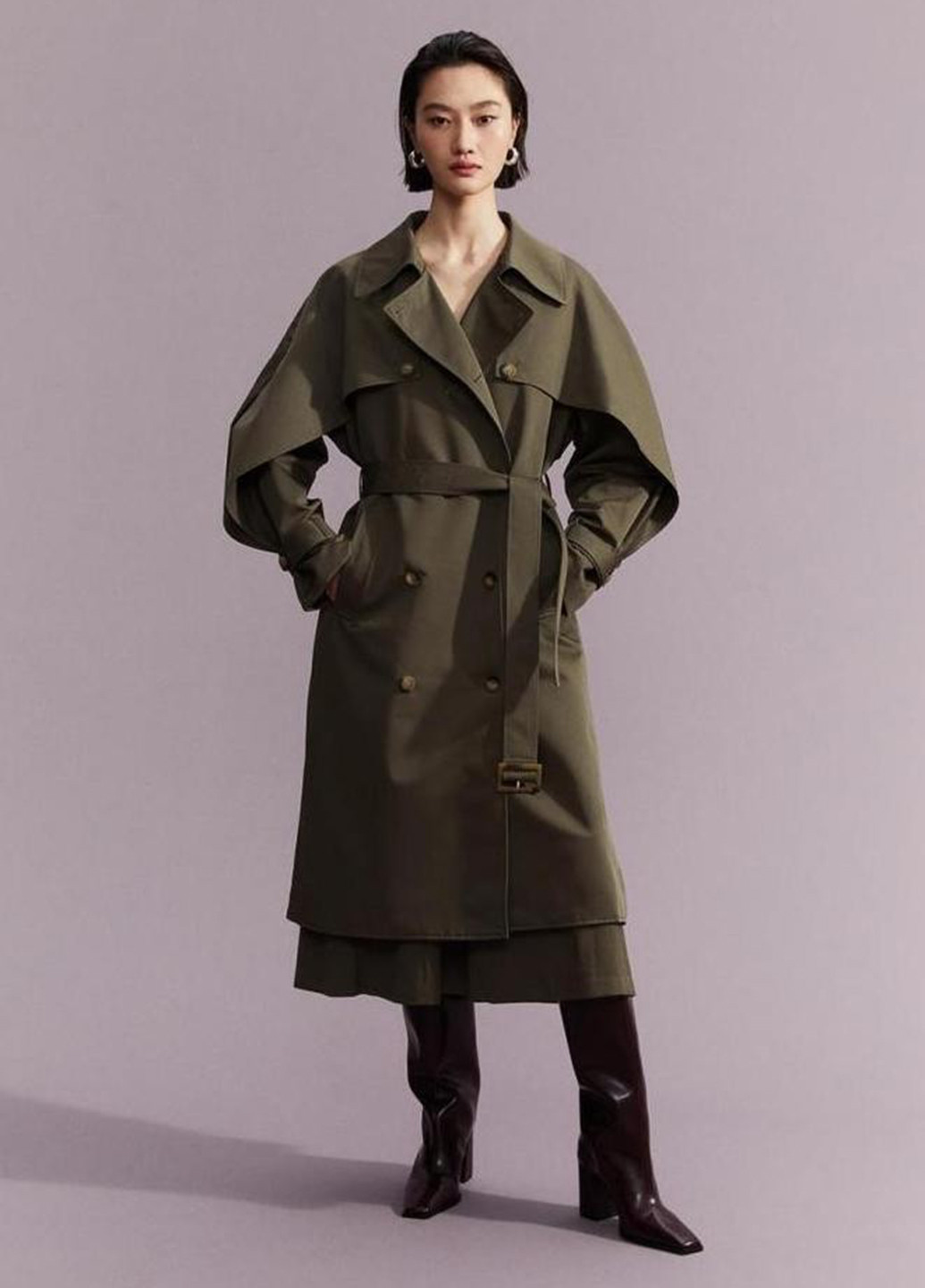 Плащ H&M тренчкот на гудзиках демісезон (354516360)