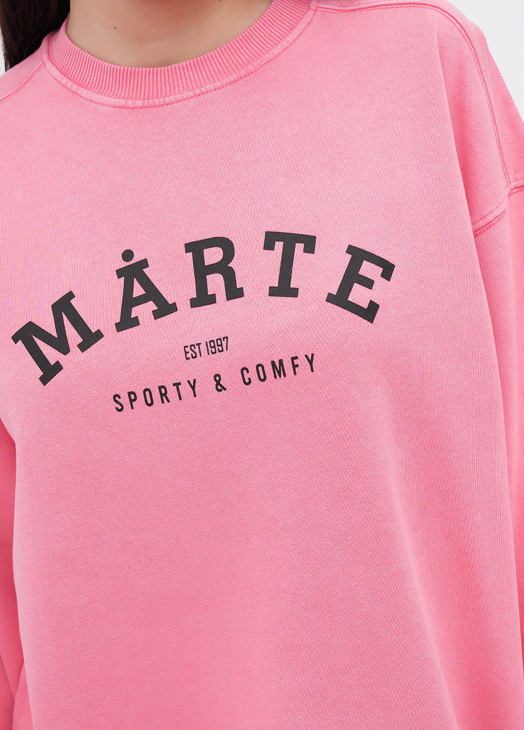 Рожевий світшот EQUILIBRI напис без декору (341745035)