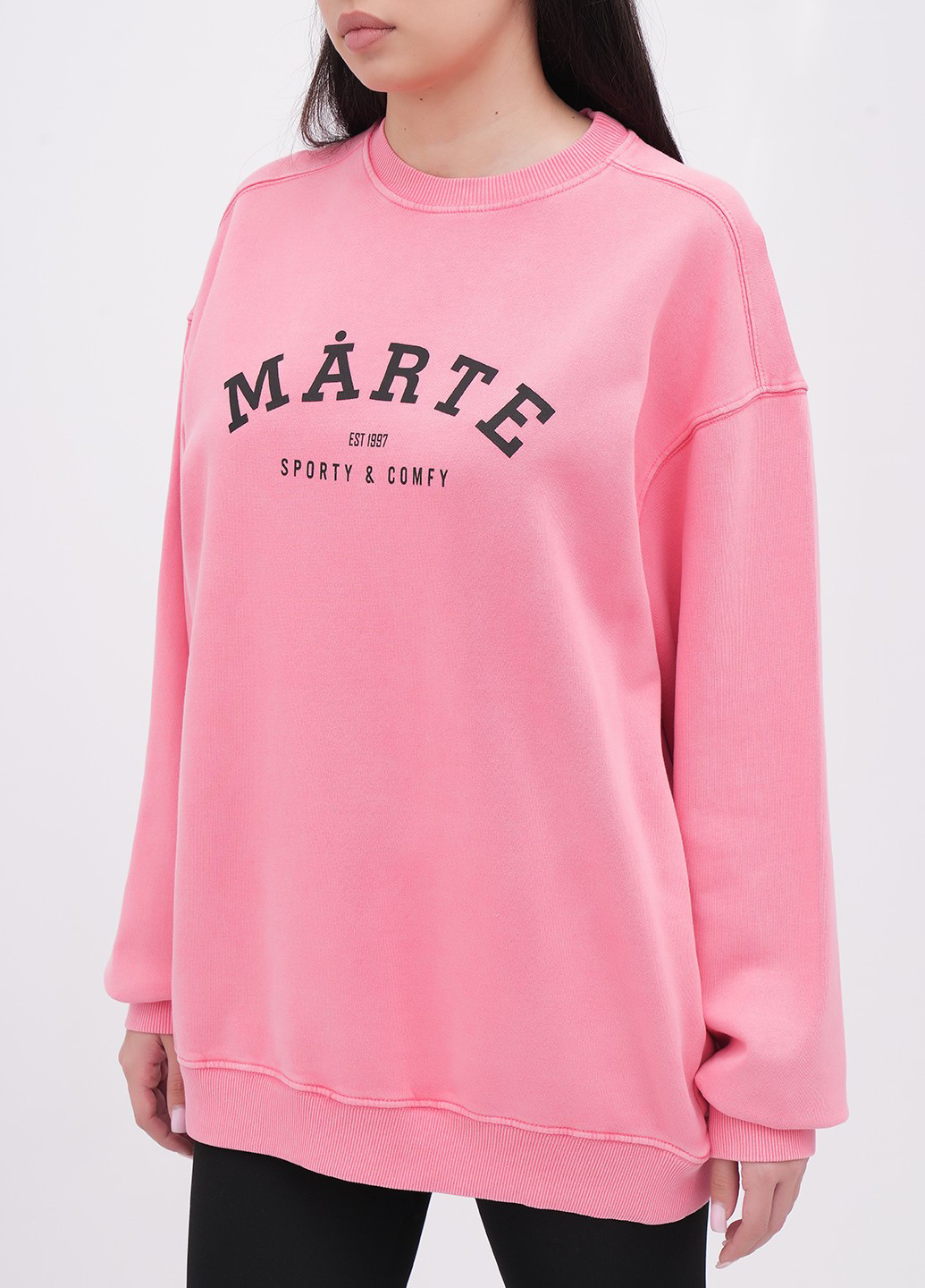 Рожевий світшот EQUILIBRI напис без декору (341745035)