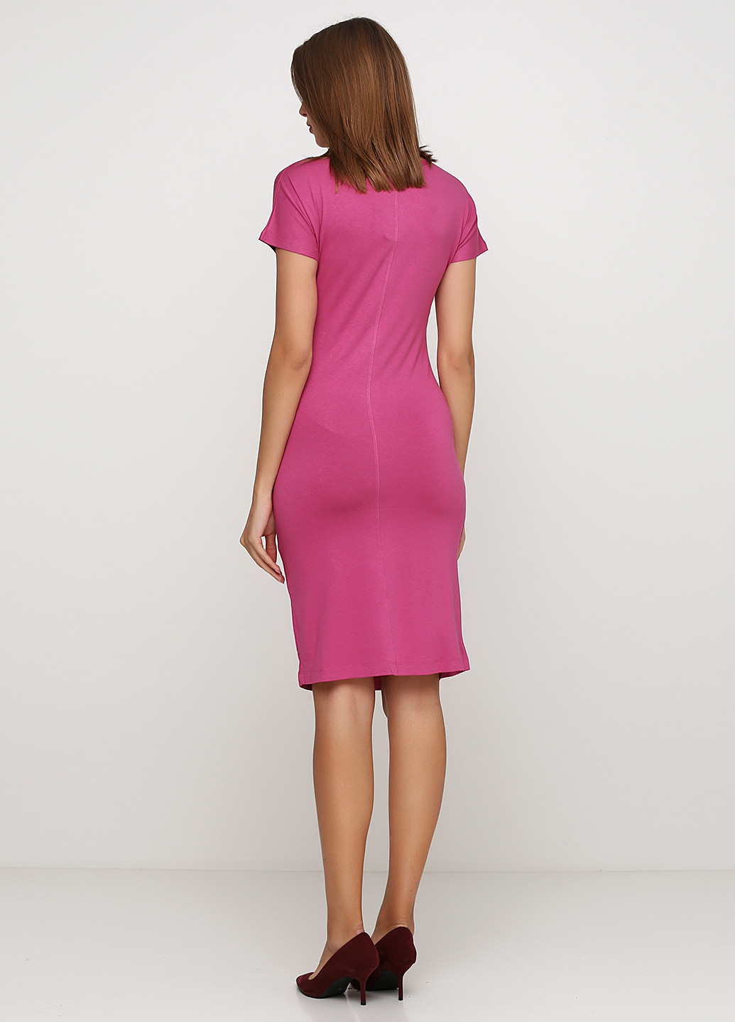 Фиолетовое кэжуал платье платье-футболка Wgld Ve однотонное