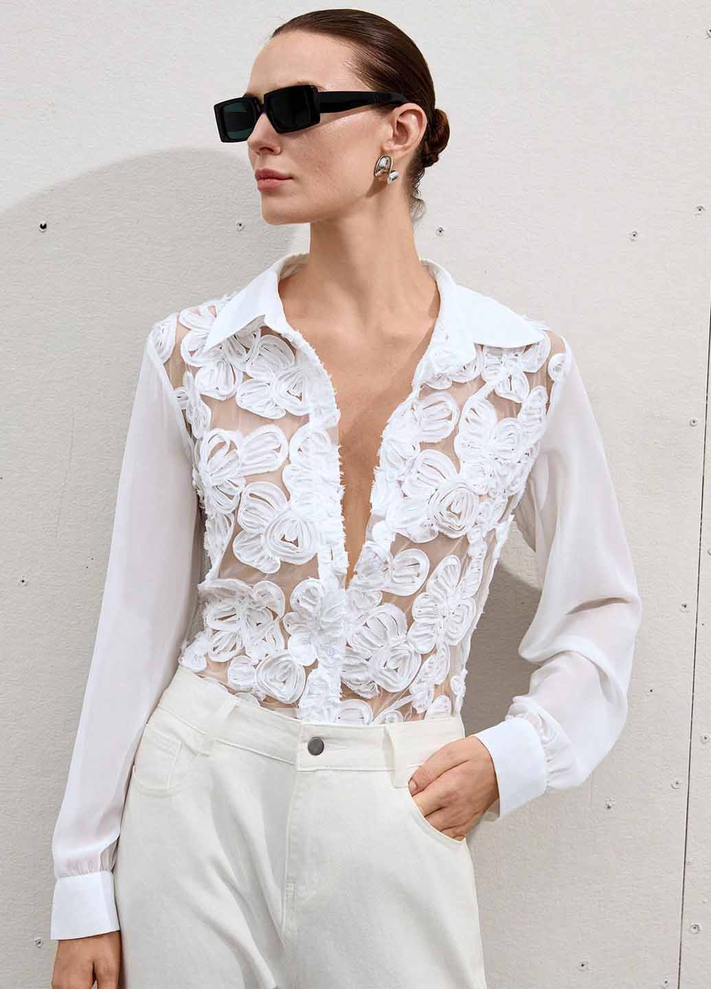 Біла блуза SHEIN