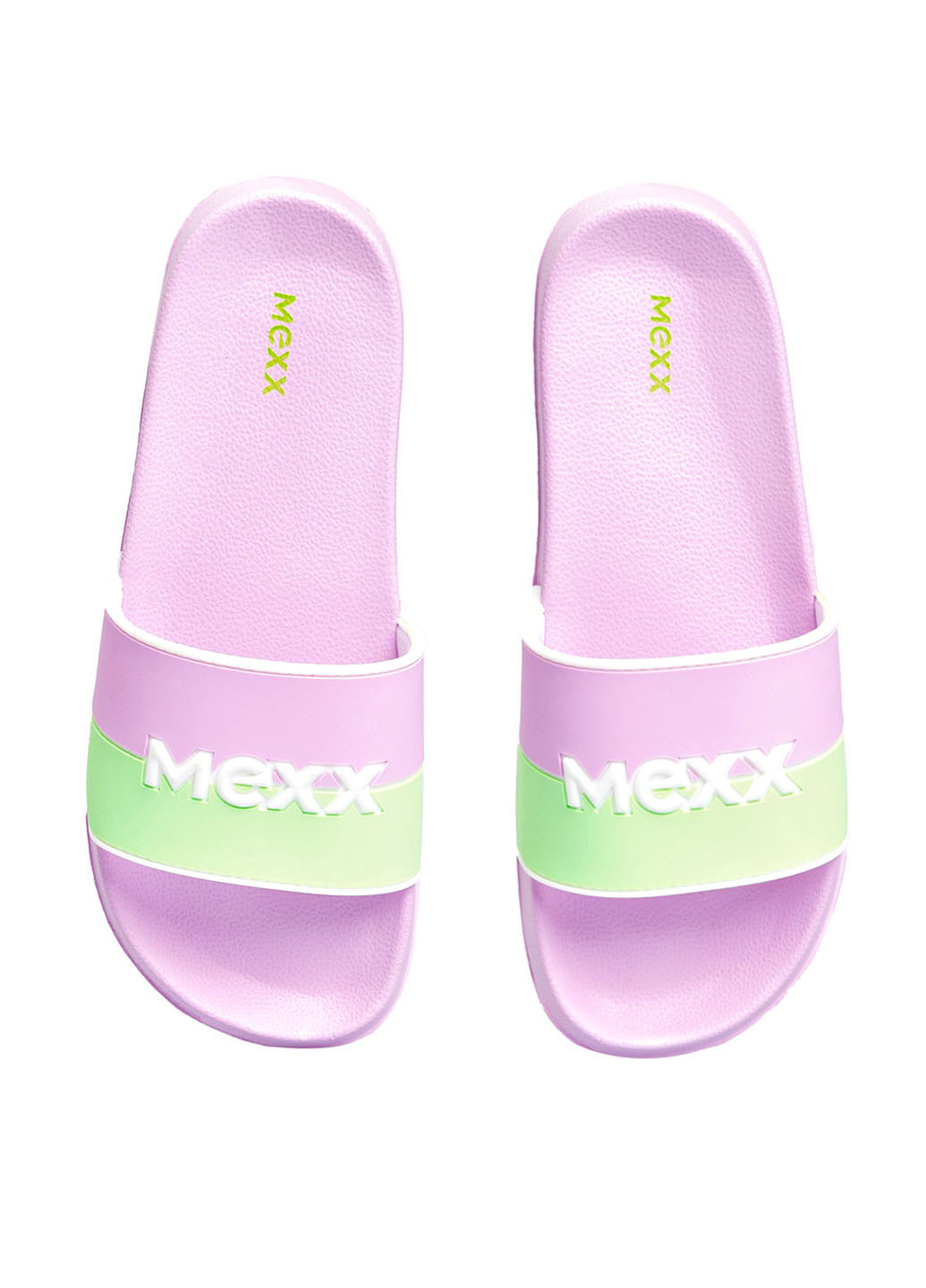 Сиреневые шлепанцы Mexx с логотипом