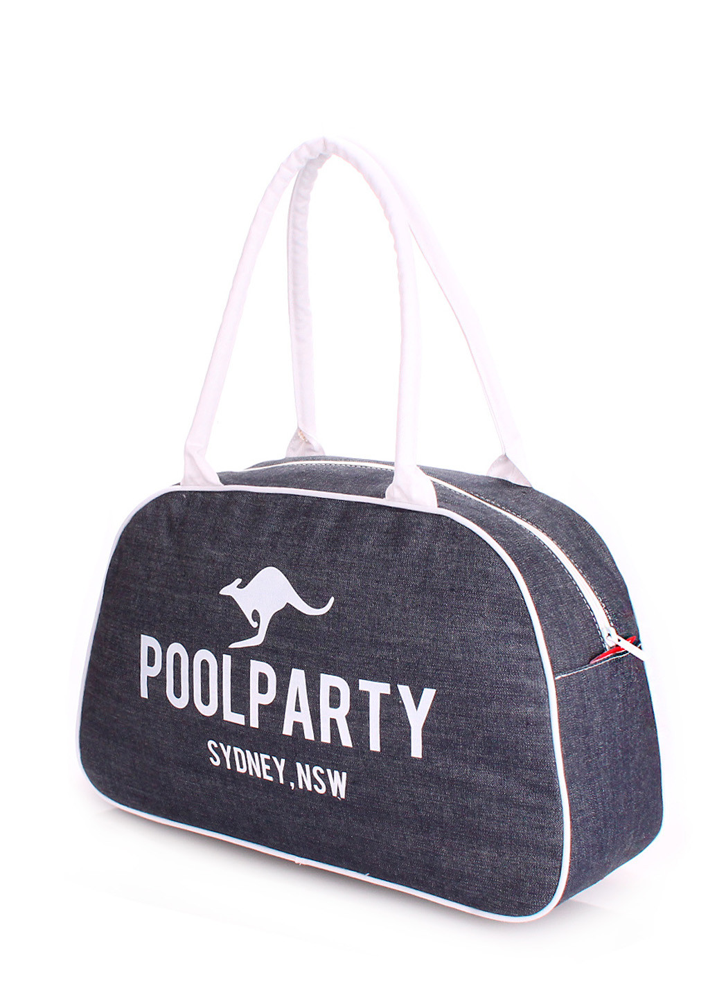 Джинсовая сумка-саквояж 40х 26х16 см PoolParty (191022443)