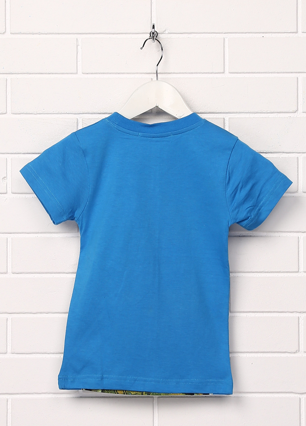 Темно-голубая летняя футболка с коротким рукавом Shishco