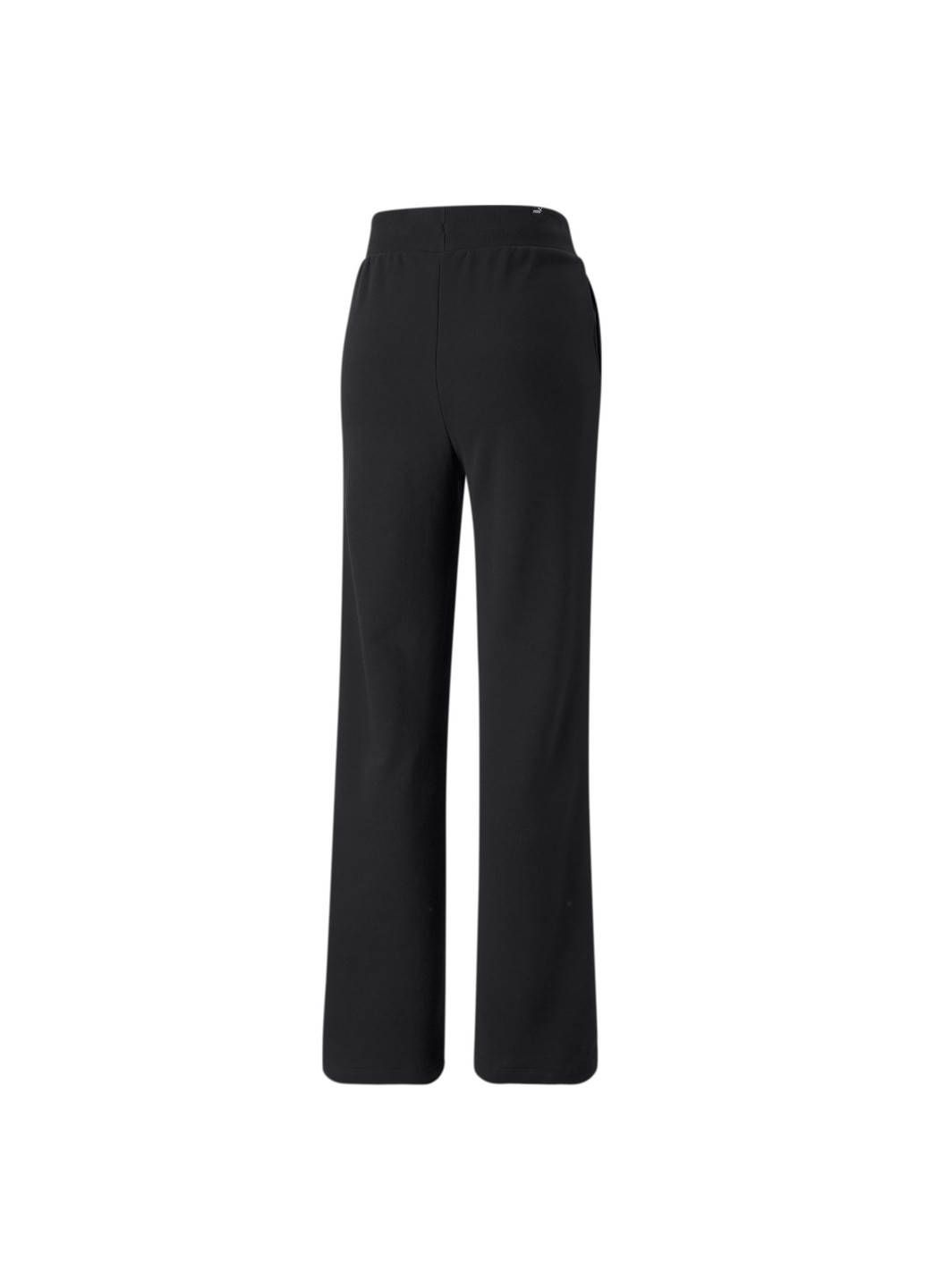 Штани Essentials+ Embroidery Women's Pants Puma однотонні чорні спортивні бавовна, поліестер, еластан