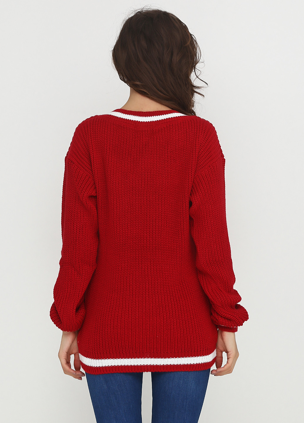 Темно-красный демисезонный пуловер пуловер Zaldiz