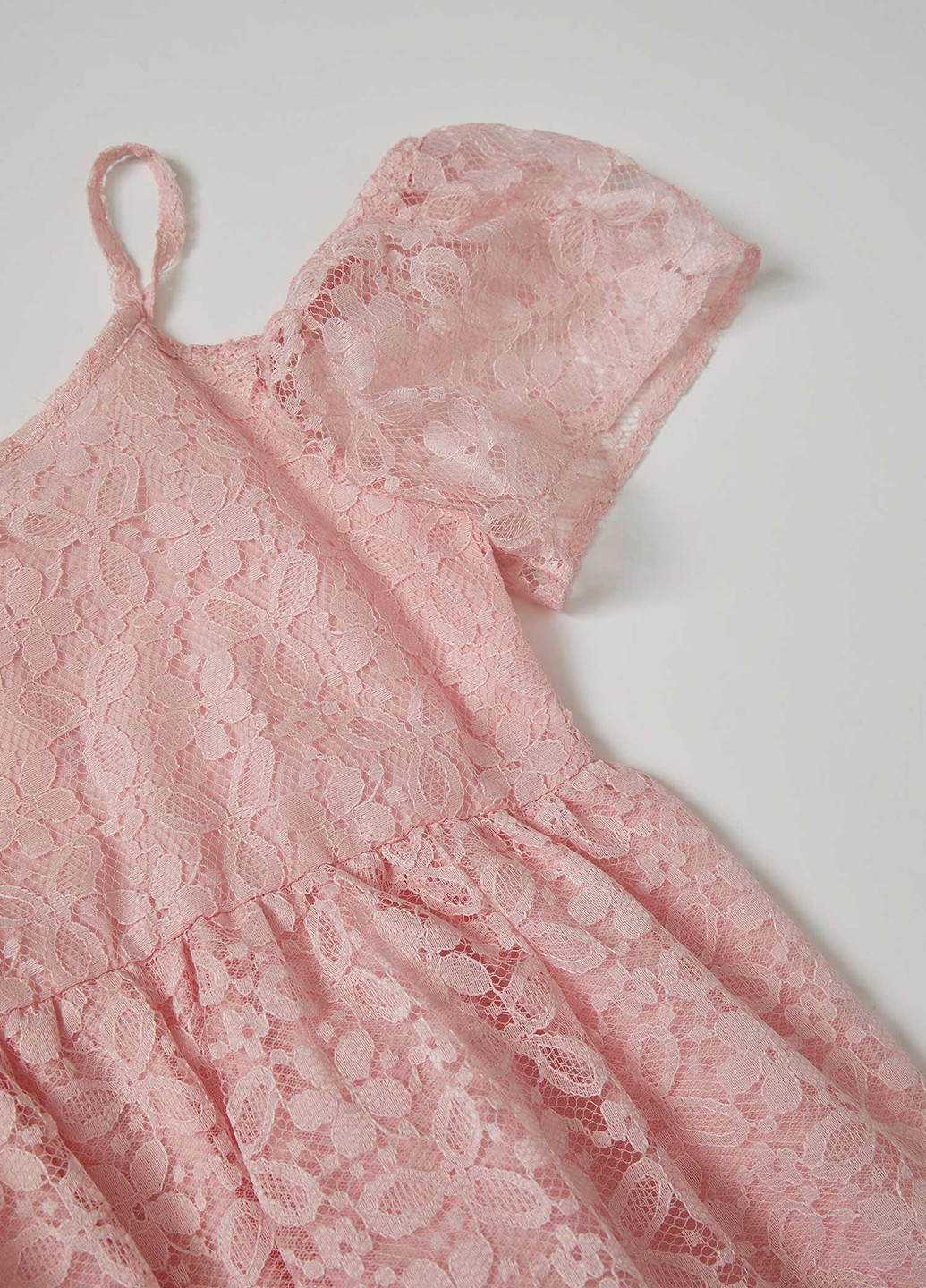 Світло-рожева святковий плаття, сукня кльош, з відкритими плечима DeFacto