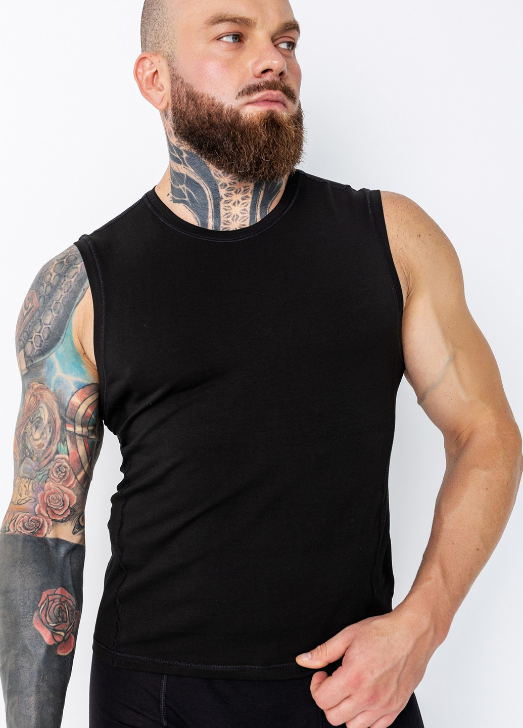 Стильна майка з натуральної бавовни TOTALFIT (324231187)