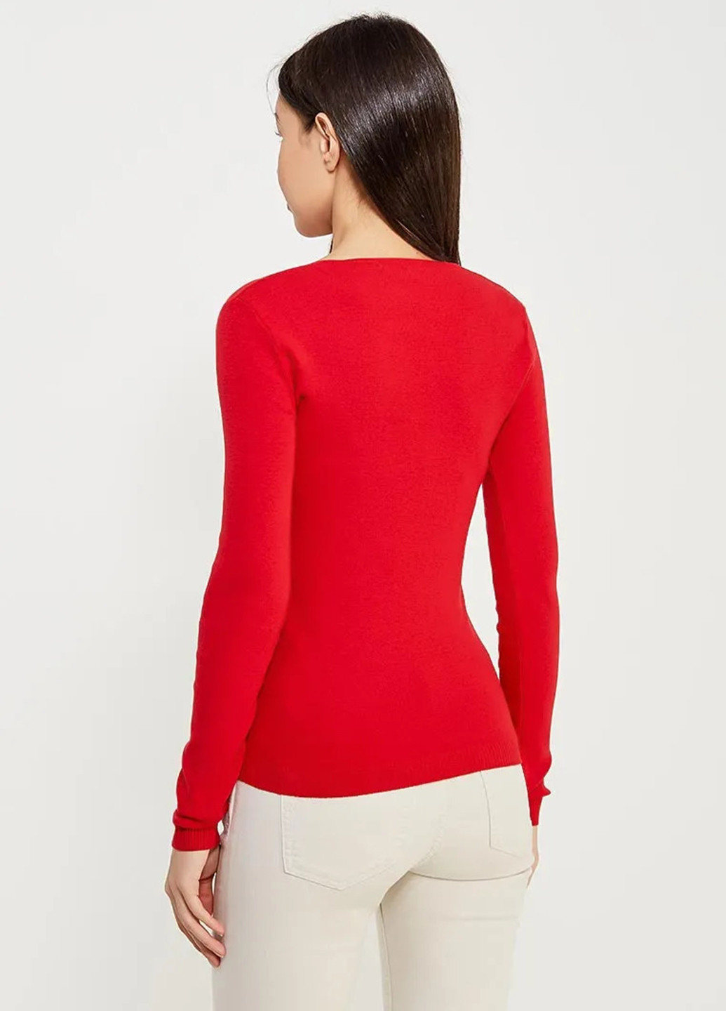 Червоний демісезонний пуловер пуловер United Colors of Benetton