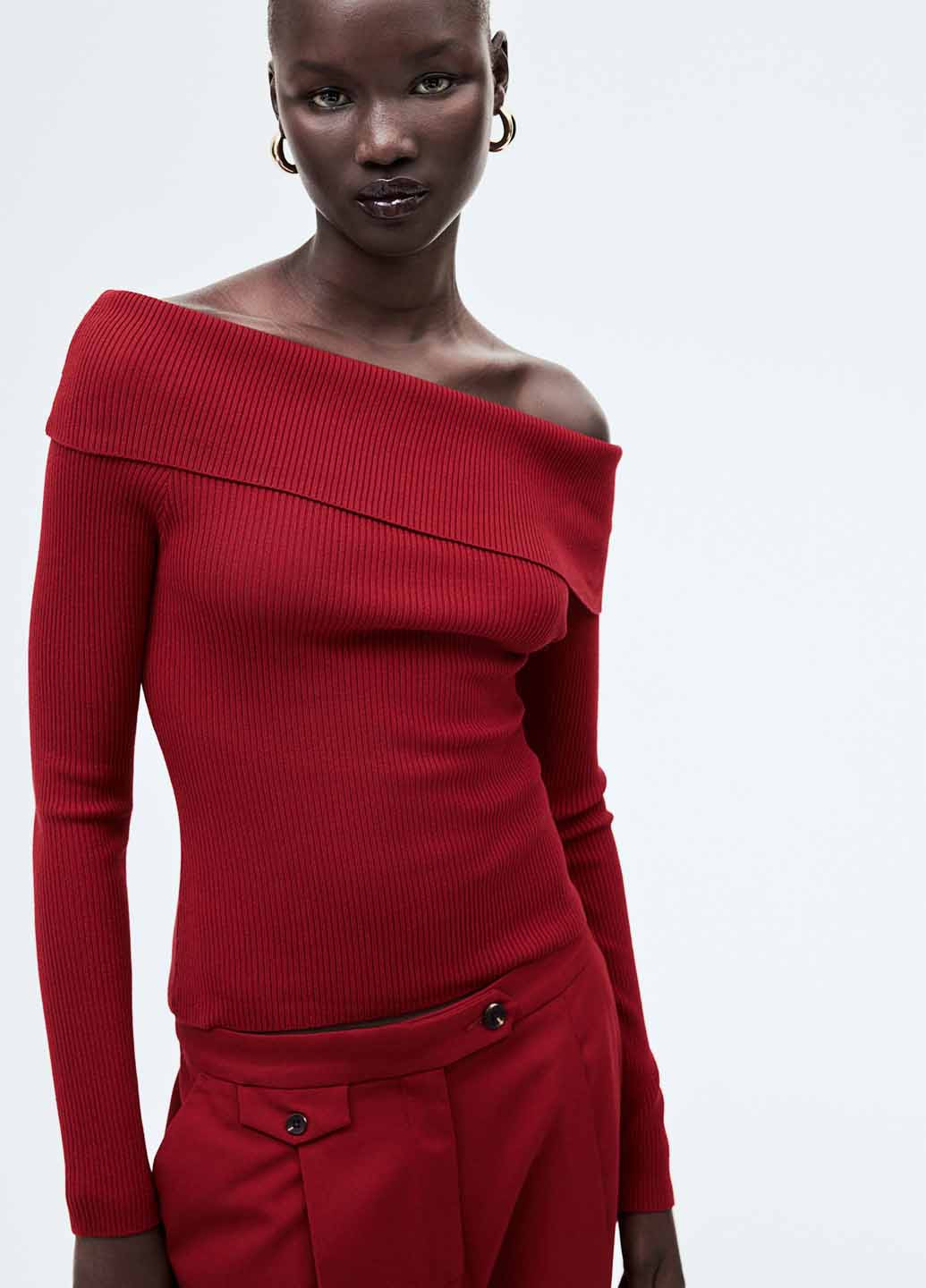 Темно-красный демисезонный свитер H&M