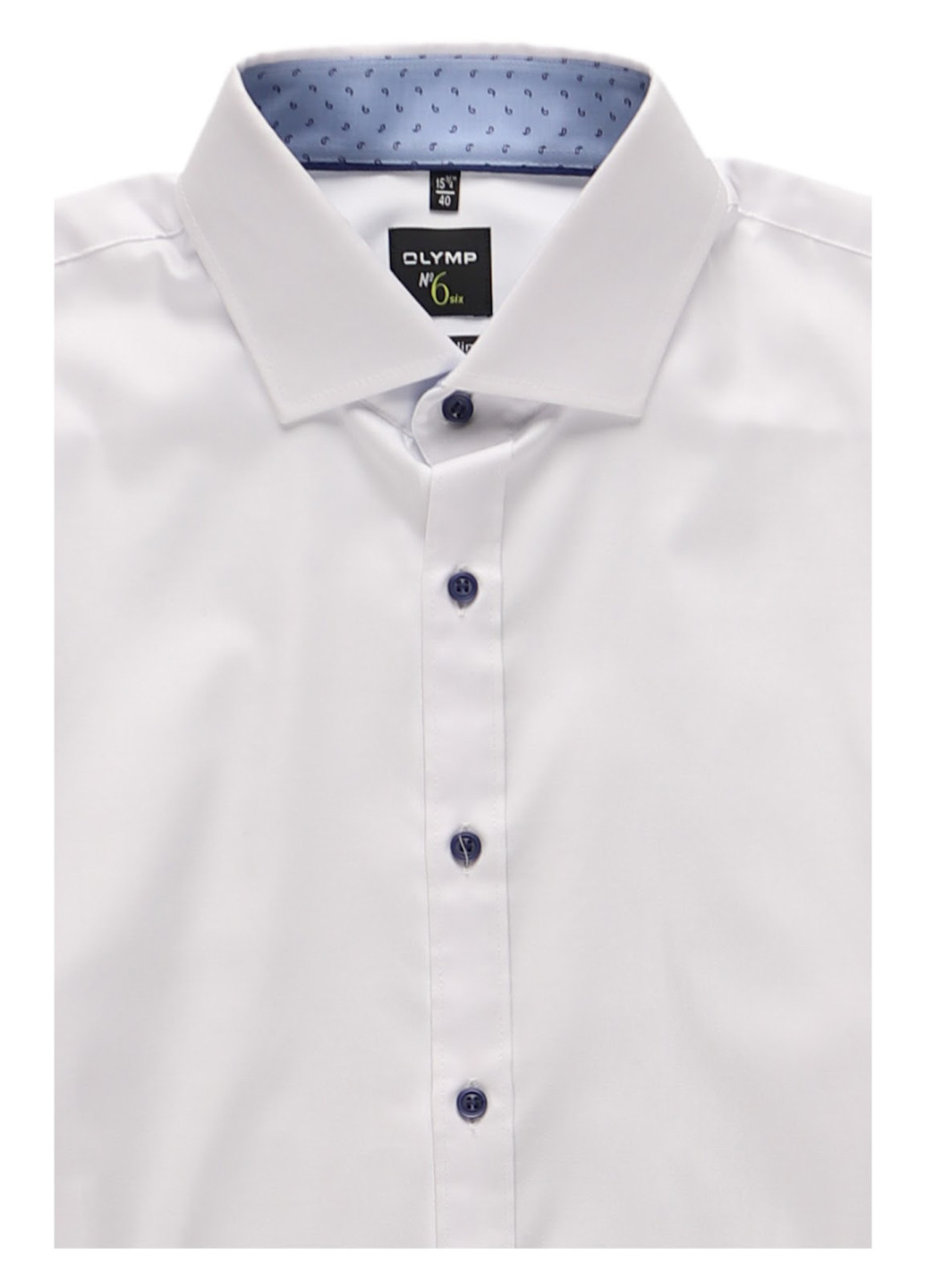 Белая классическая, праздничный рубашка однотонная Olymp
