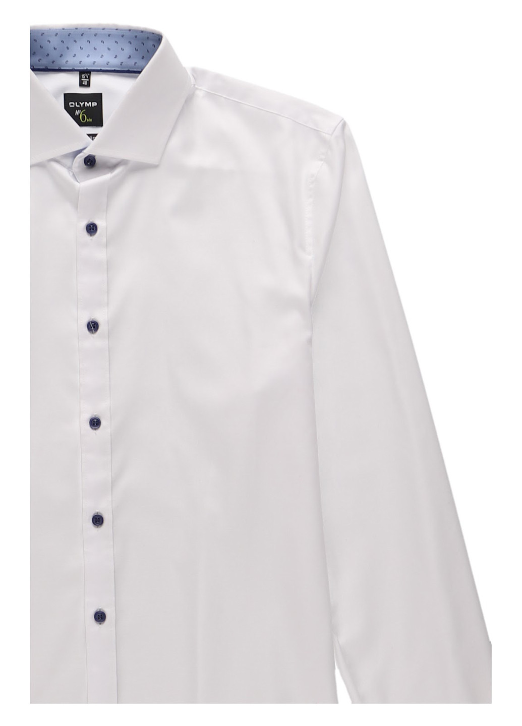 Белая классическая, праздничный рубашка однотонная Olymp