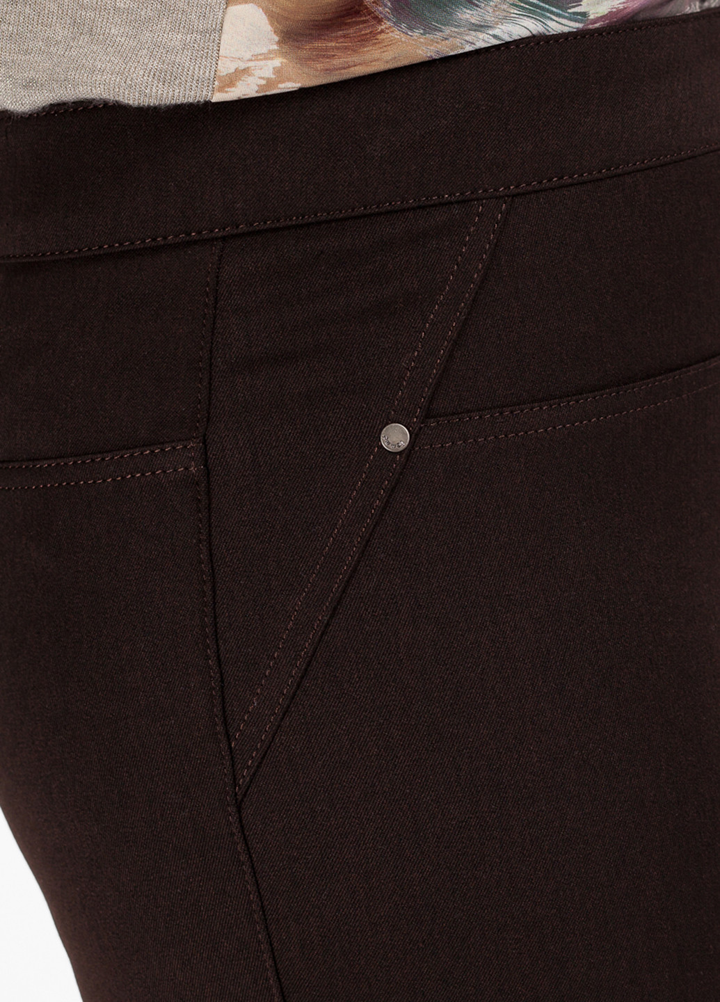 Коричневые кэжуал демисезонные прямые брюки Femme