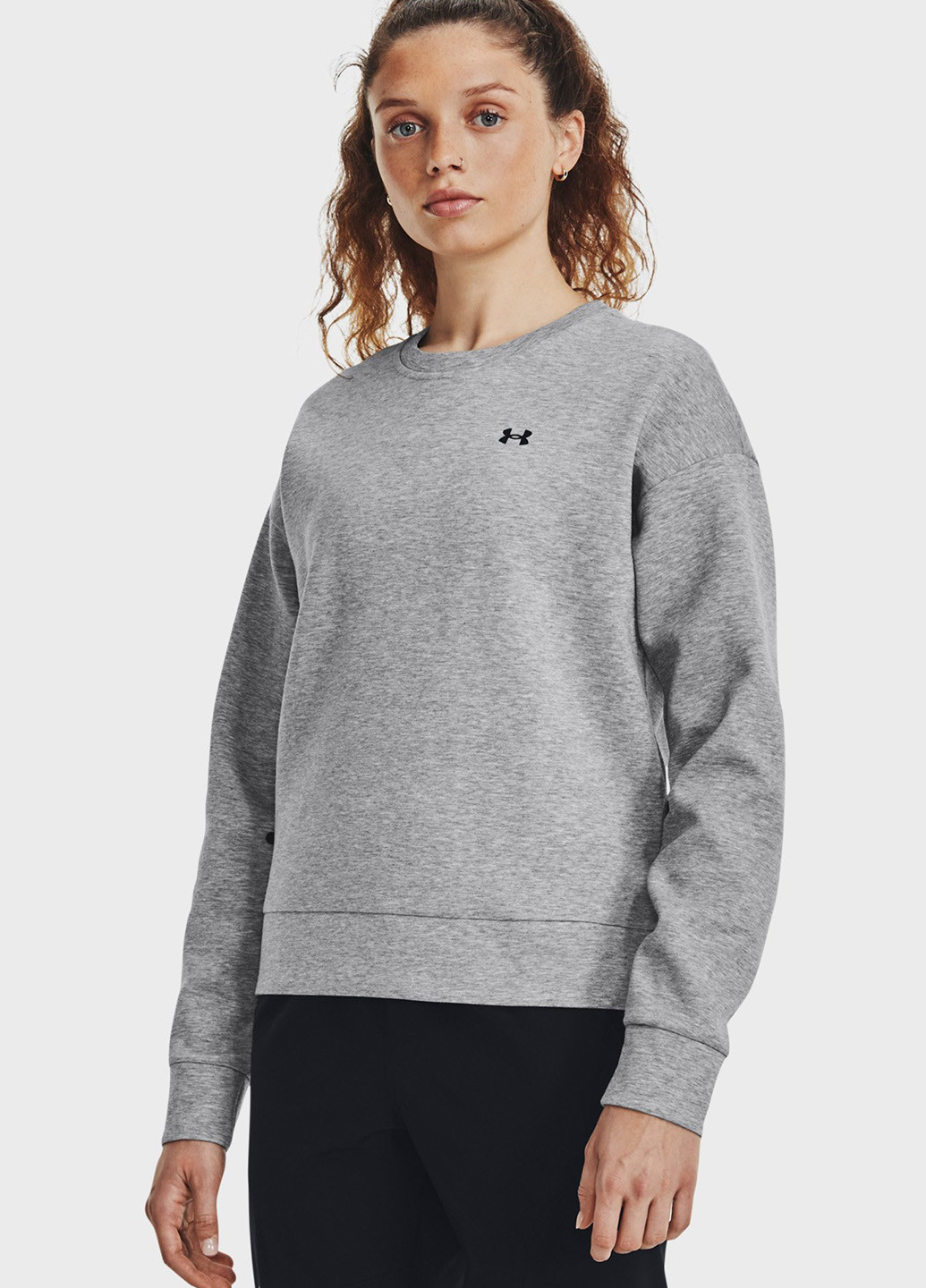 Світло-сірий світшот Under Armour логотип без декору (263207455)