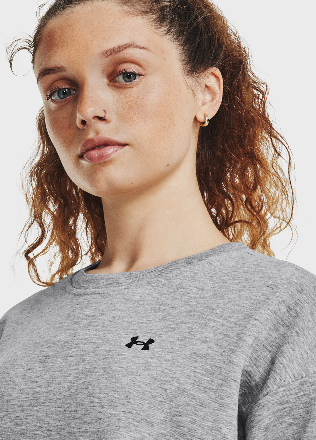 Світло-сірий світшот Under Armour логотип без декору (263207455)