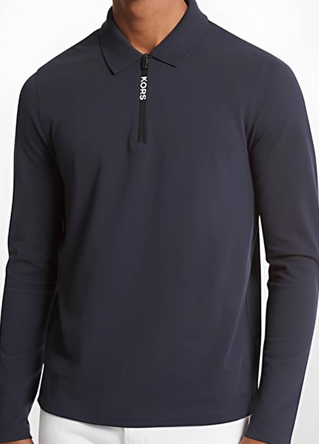 Синяя футболка-поло для мужчин Michael Kors однотонная