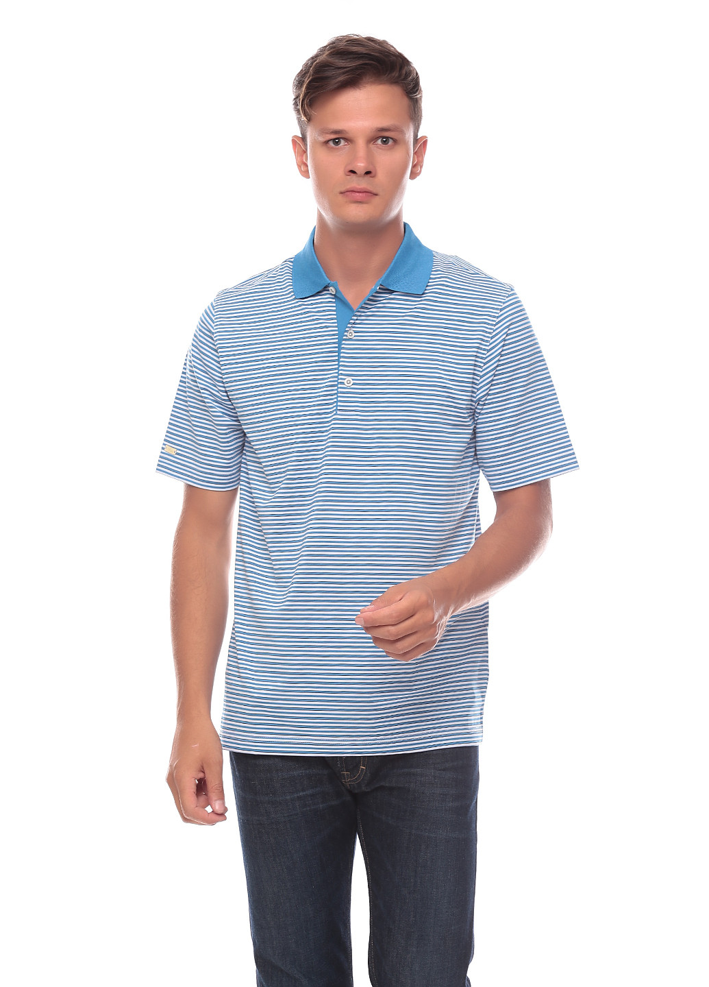Голубой футболка-поло для мужчин Greg Norman