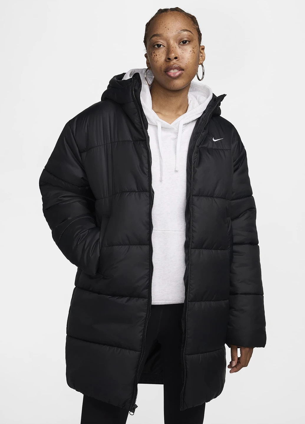 Чорна зимня куртка Nike W NSW TF SNFL NK CLSC PRKA