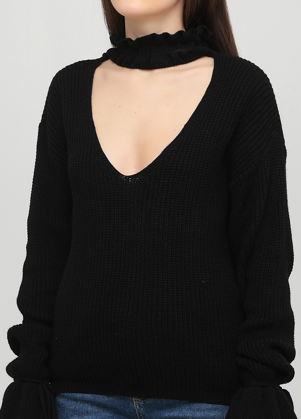 Черный демисезонный пуловер пуловер PrettyLittleThing