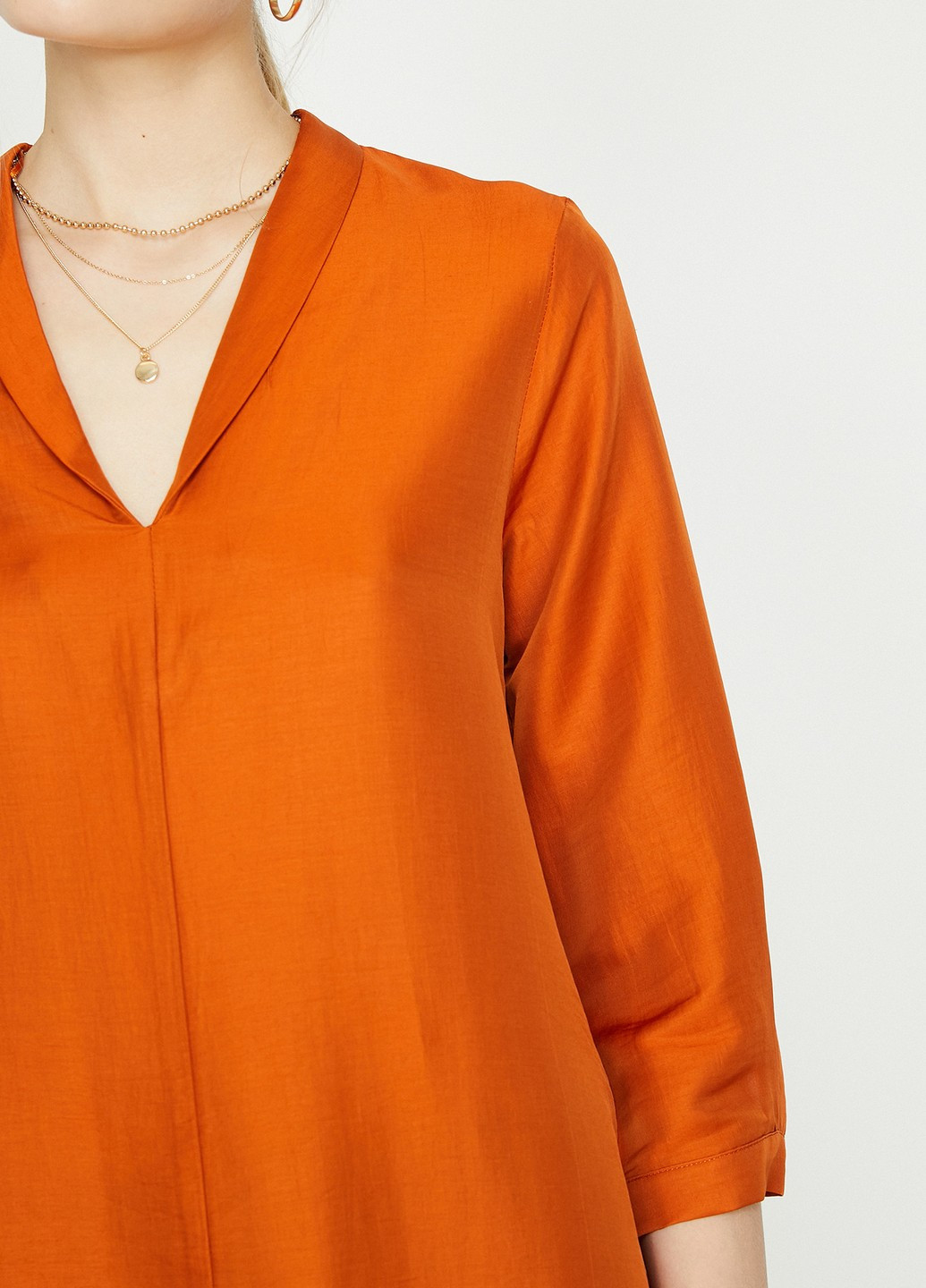 Оранжевая демисезонная блуза KOTON