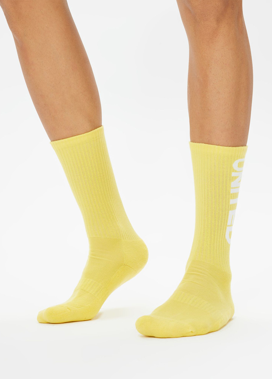 Жёлтые носки UNITED4 надписи (329148619)