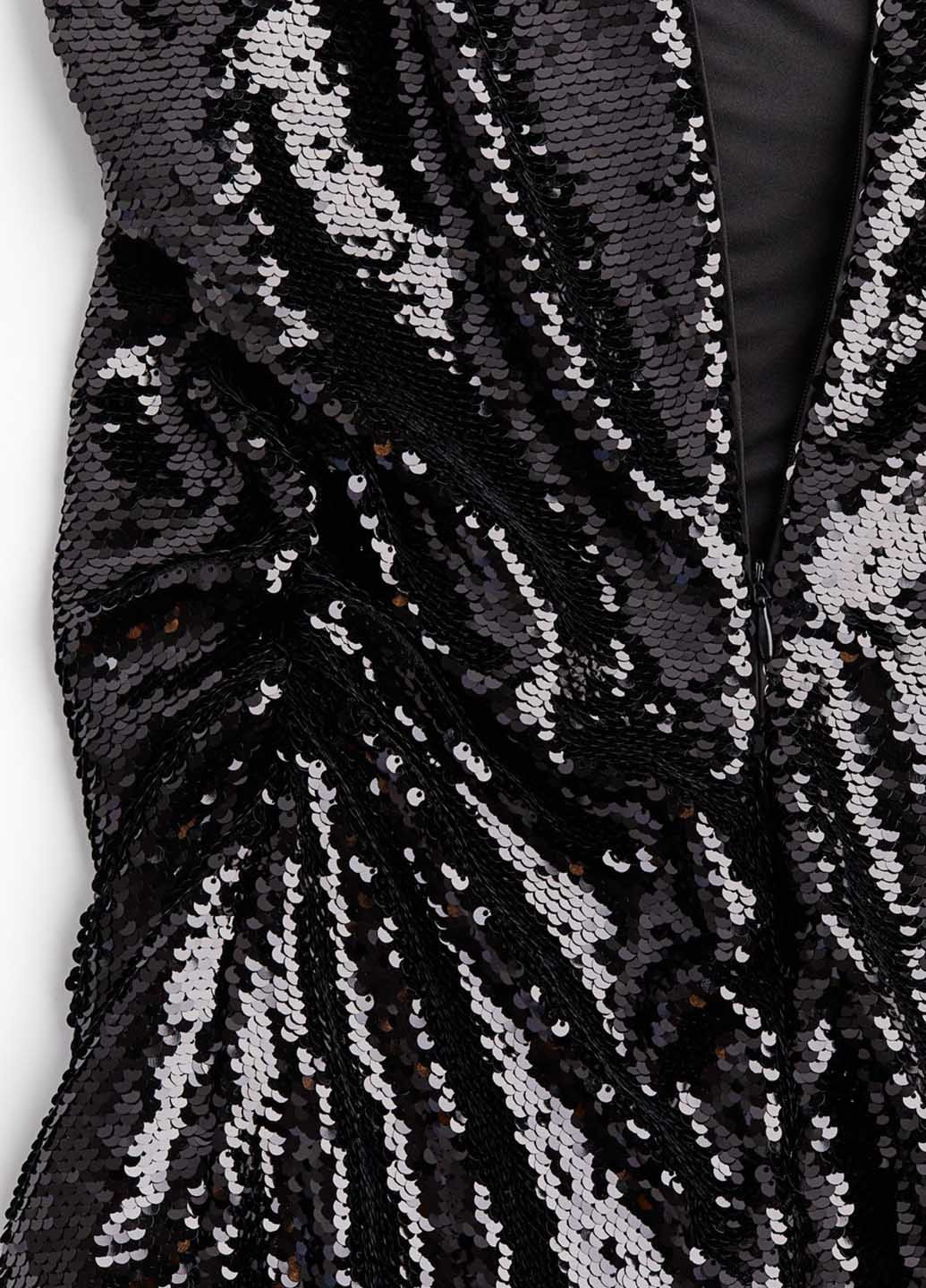 Чорна коктейльна сукня H&M однотонна