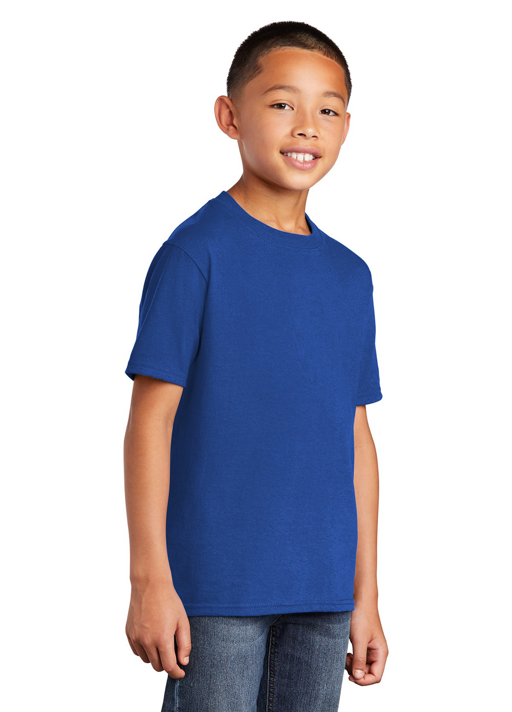 Синяя летняя футболка Port & Company