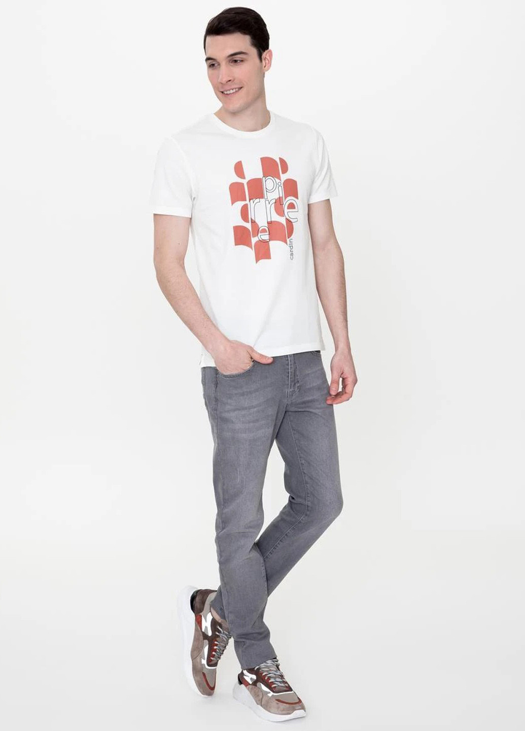 Біла футболка Pierre Cardin