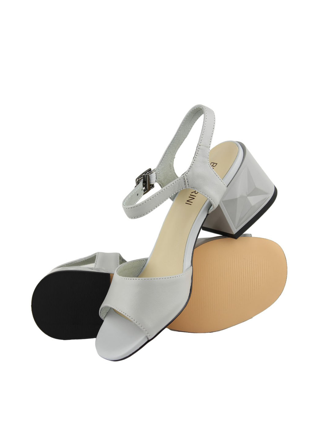 Серые босоножки Blizzarini с ремешком