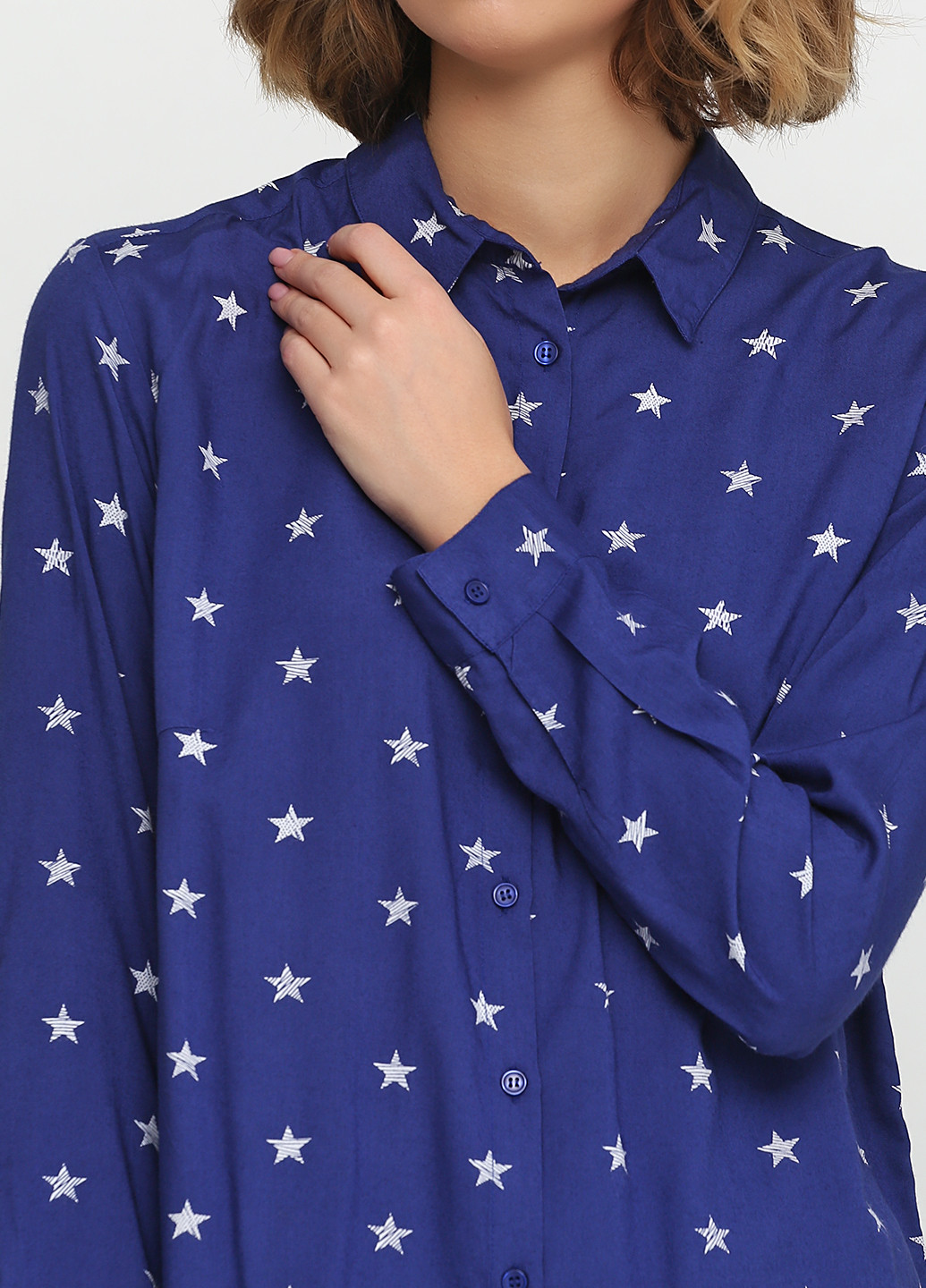 Темно-синяя демисезонная блуза Jensen