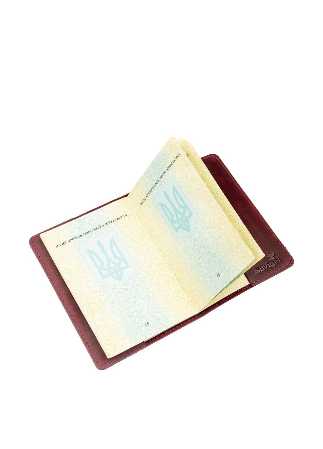 Обложка на паспорт Shvigel надписи бордовые кэжуалы