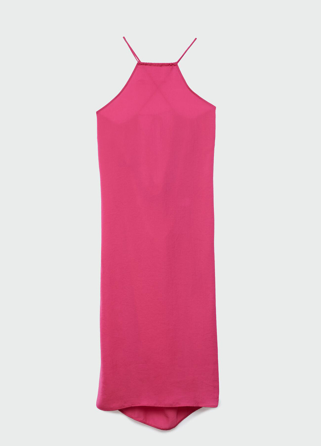 Фуксиновое (цвета Фуксия) кэжуал платье Stradivarius однотонное