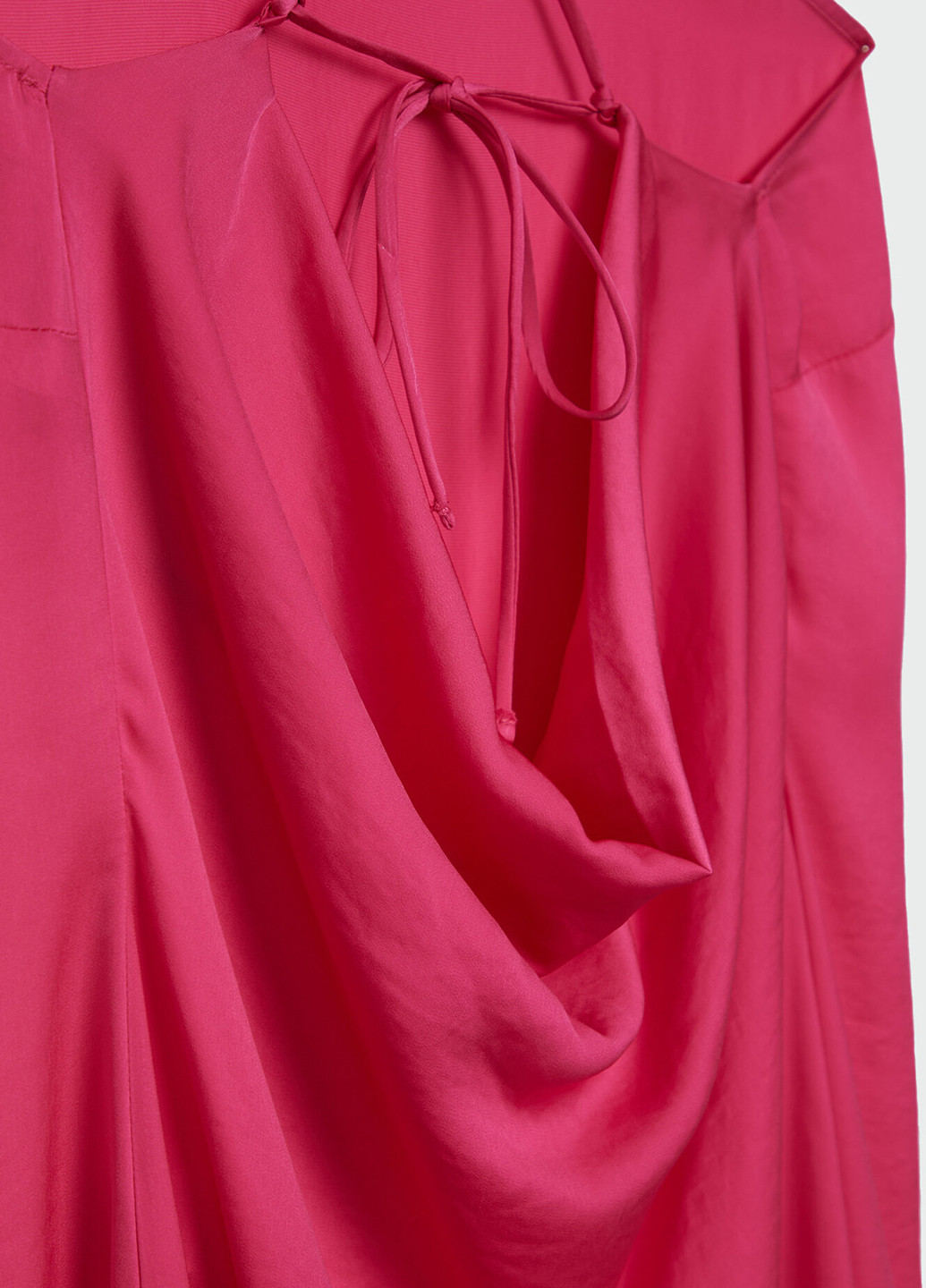Фуксиновое (цвета Фуксия) кэжуал платье Stradivarius однотонное