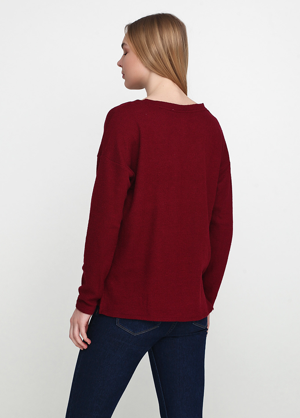 Бордовый демисезонный пуловер пуловер Springfield