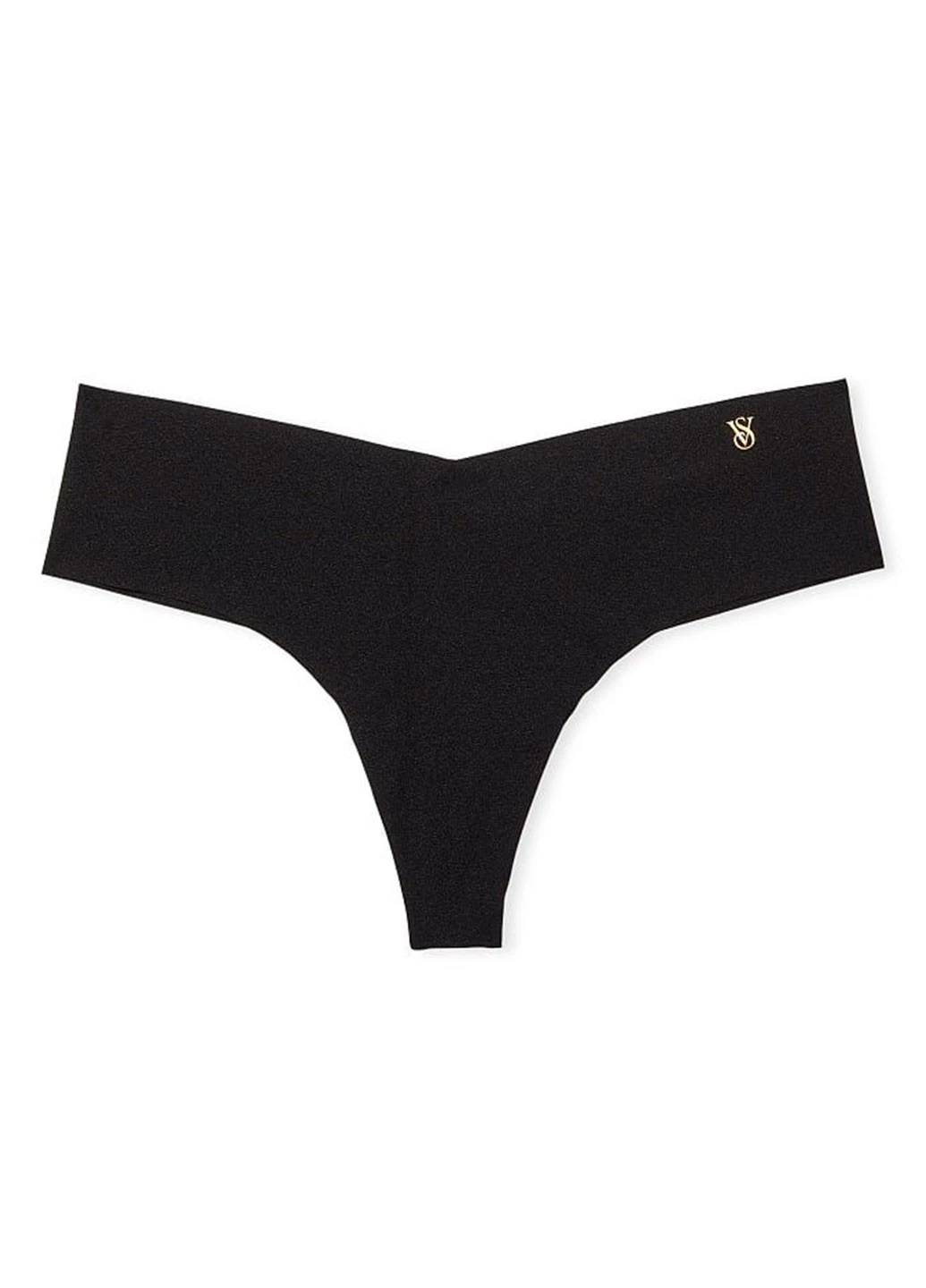 Безшовні трусики-стрінги No-Show Thong Panty Чорні Victoria's Secret (292733642)