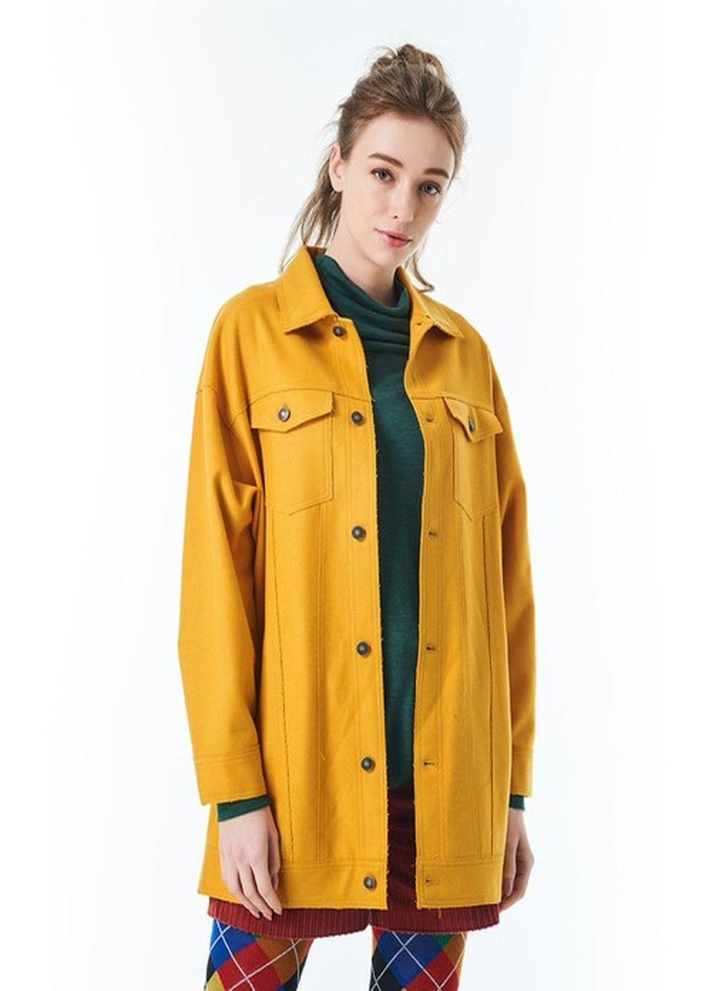 Желтая демисезонная куртка United Colors of Benetton