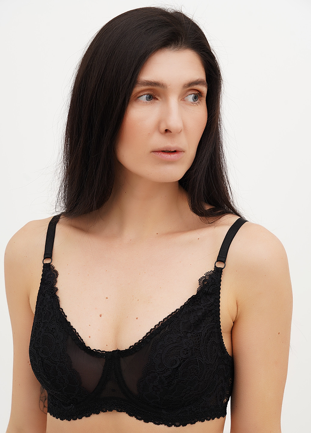 Чёрный бюстгальтер Sambario с косточками полиамид