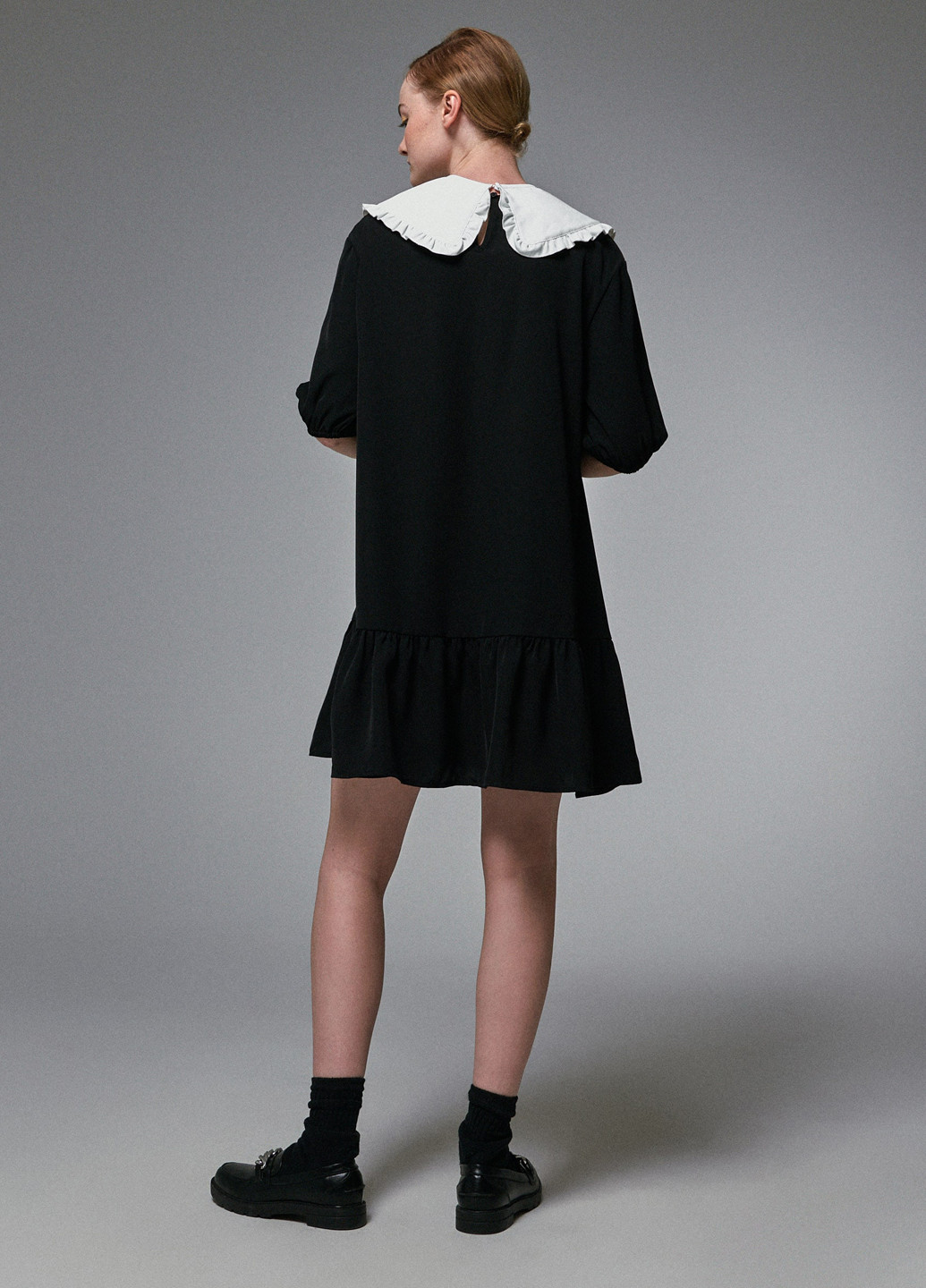 Чорно-білий кежуал сукня кльош, оверсайз House однотонна