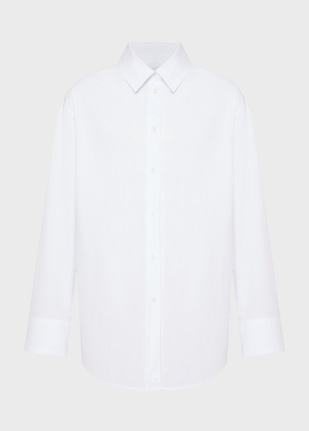 Белая кэжуал рубашка однотонная PRPY