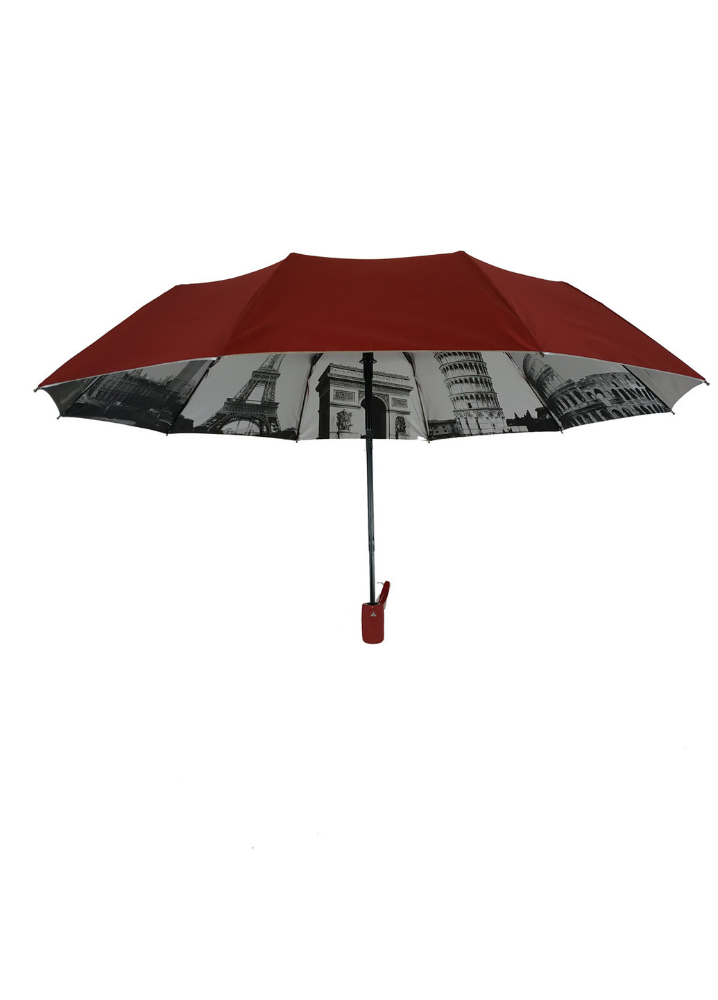 Бордовый женский зонт полуавтомат 102 см Bellissimo (193351282)