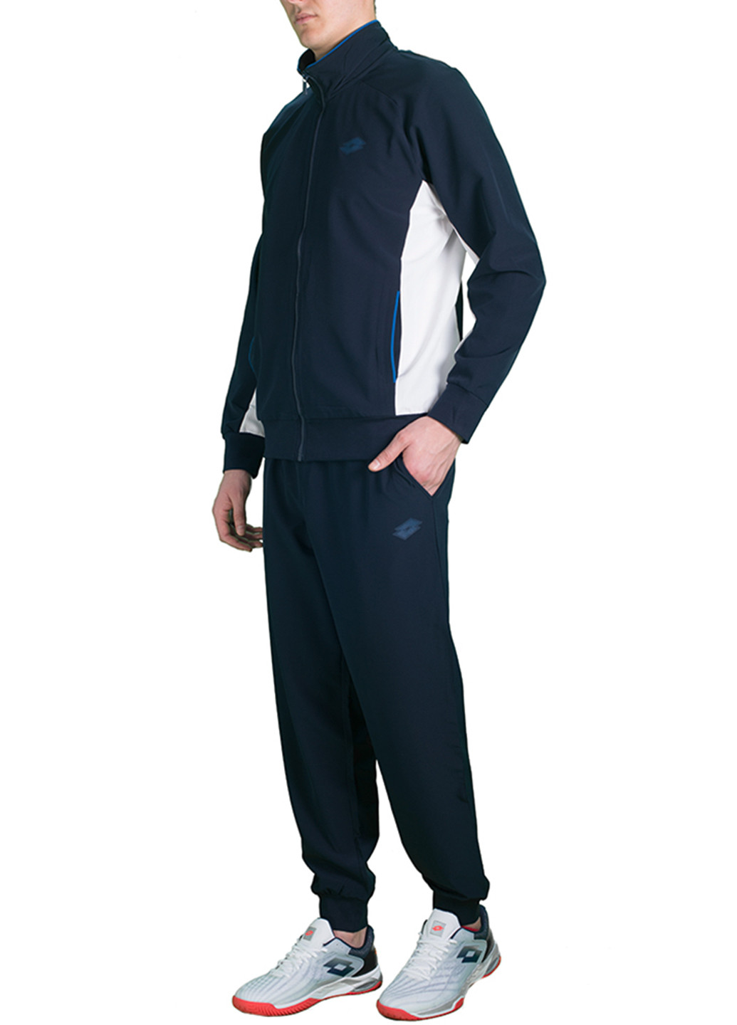 Темно-синий демисезонный костюм (толстовка, брюки) Lotto