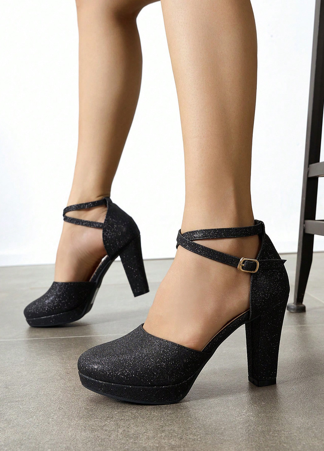 SHEIN Туфлі д'орсей чорний з текстиль, китай — демісезон (342965133)