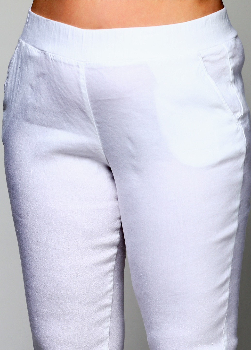 Белые кэжуал демисезонные зауженные брюки DKNY
