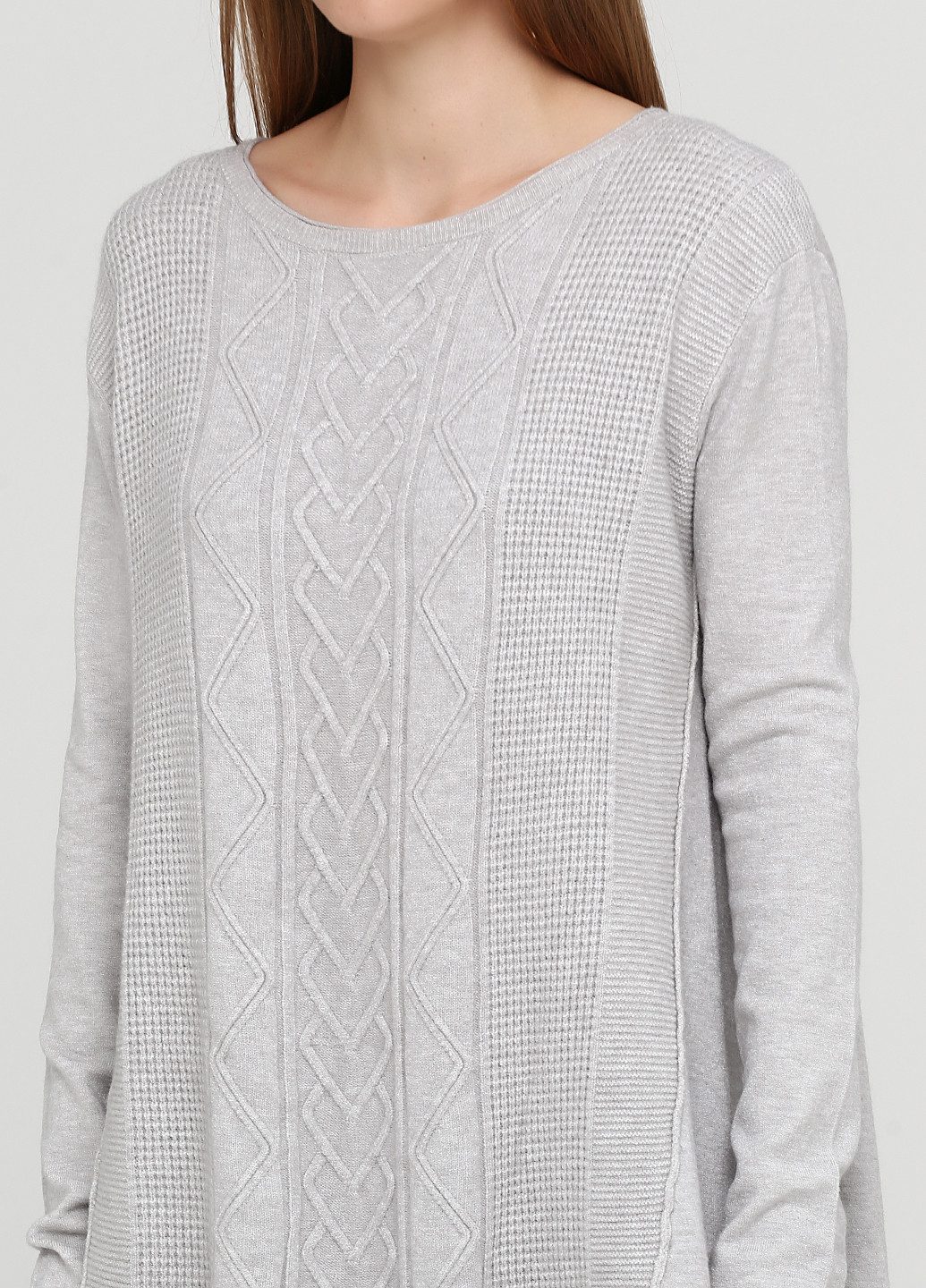 Светло-серое кэжуал платье оверсайз Louise Orop однотонное