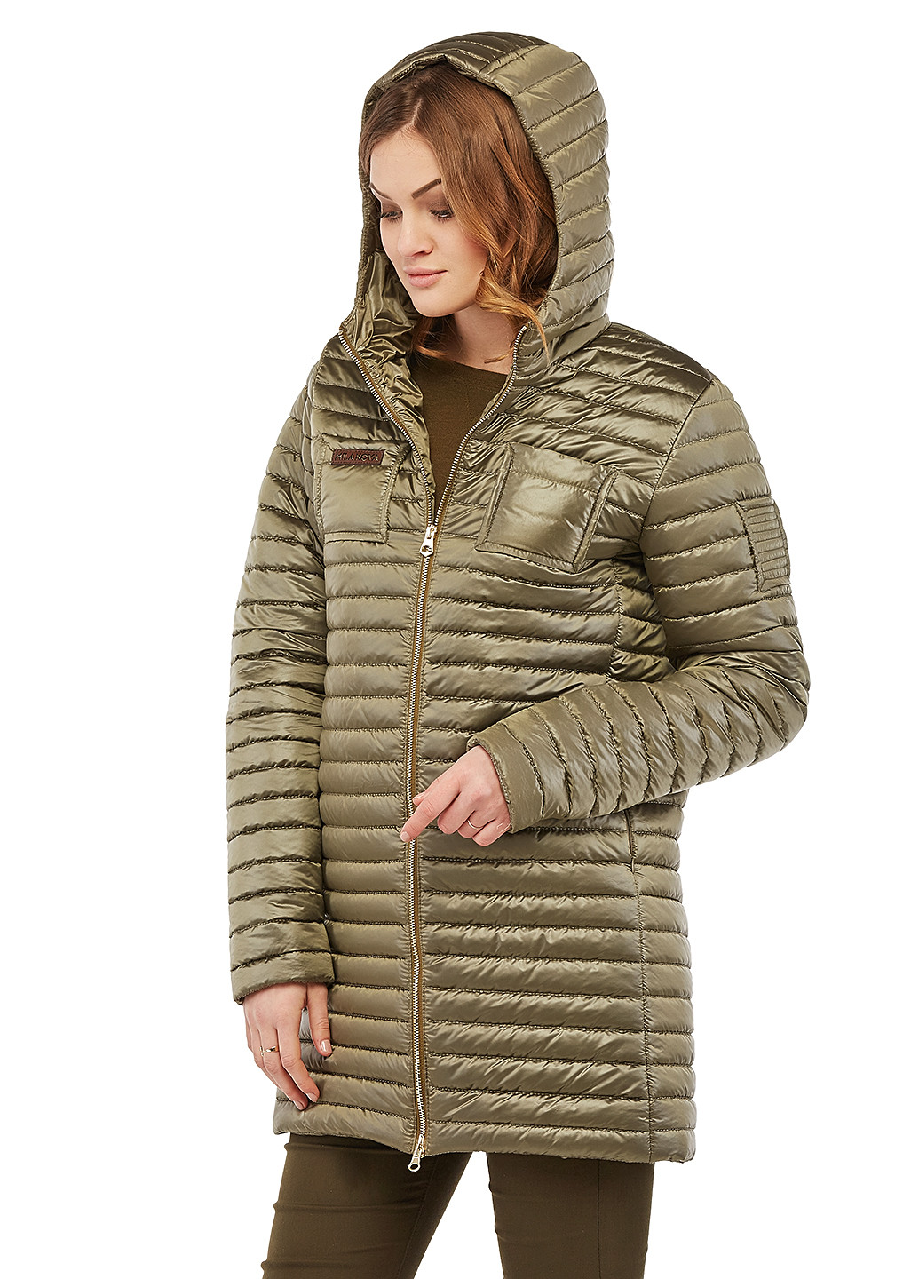 Оливковая (хаки) демисезонная куртка MN