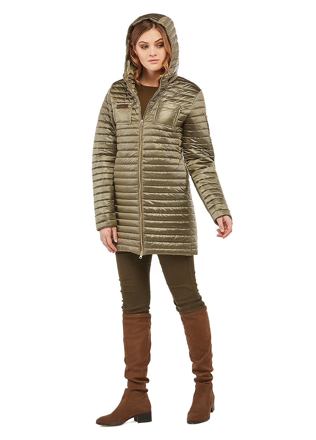 Оливковая (хаки) демисезонная куртка MN