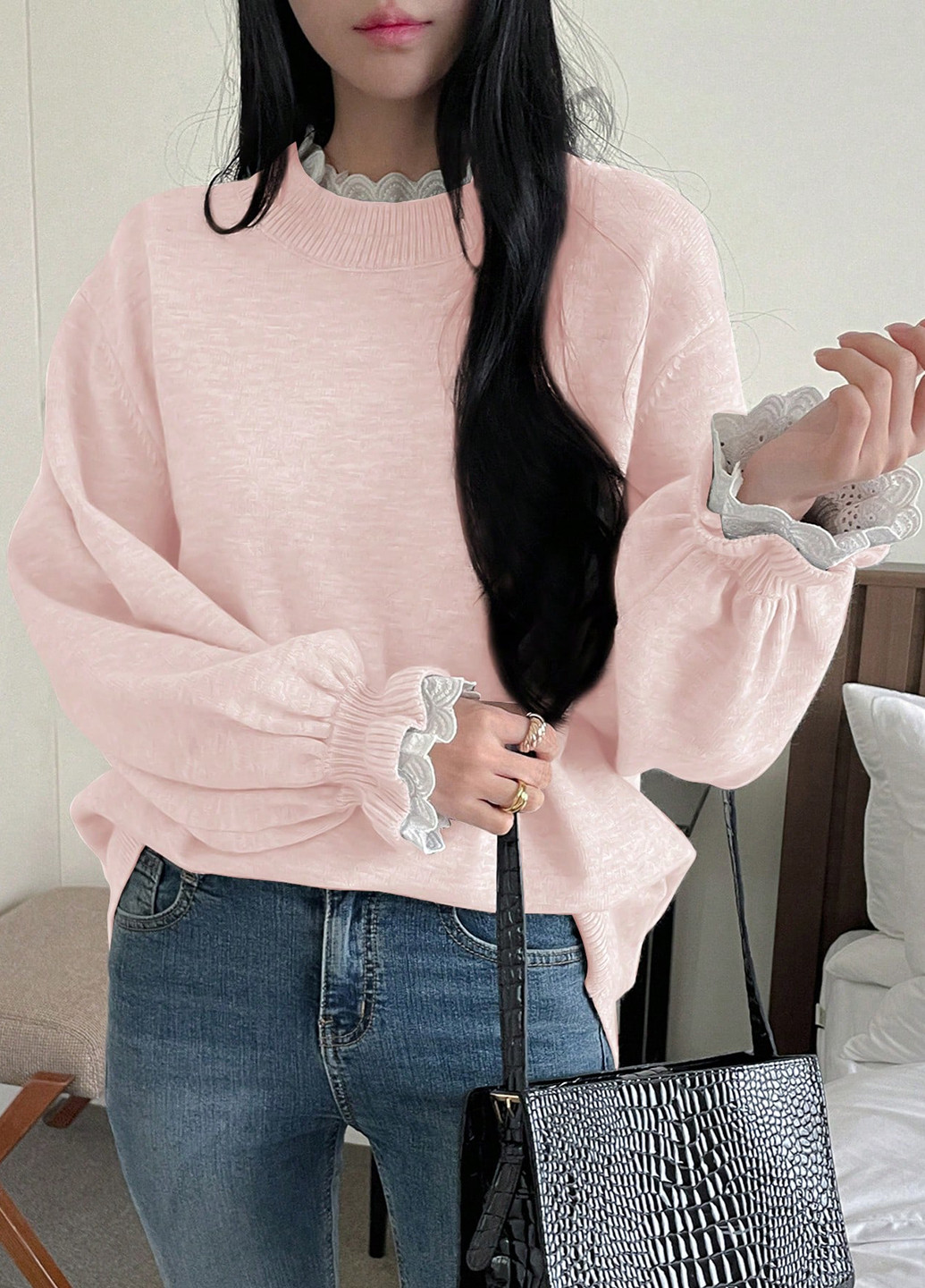 Блідо-рожевий демісезонний джемпер джемпер SHEIN