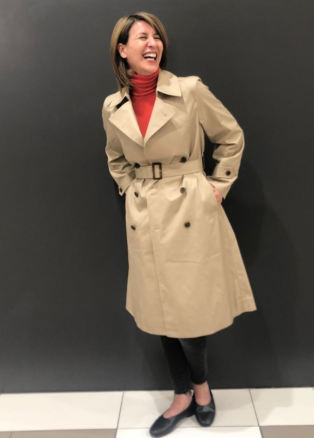 Плащ Uniqlo тренчкот на гудзиках демісезон (364794519)